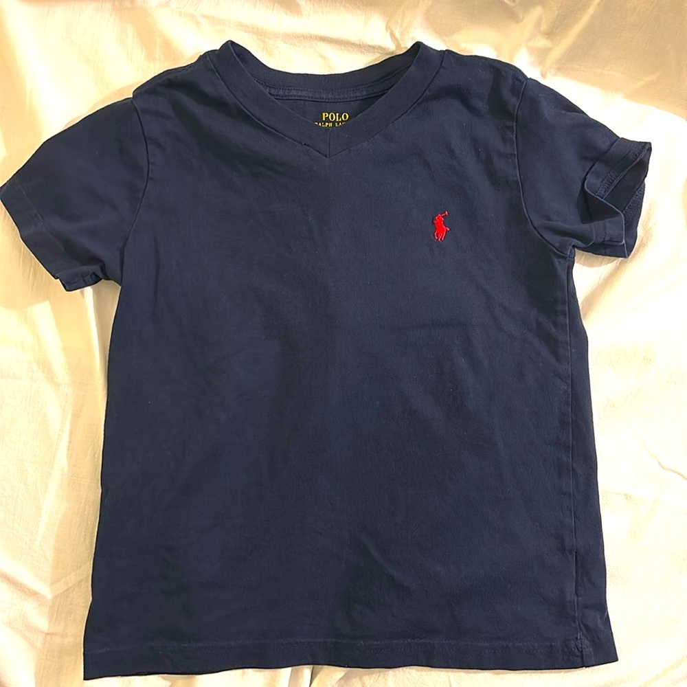 Ralph Lauren Polo V Neck navy blue 4/4T